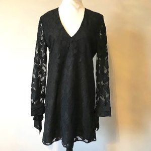 Equipment Femme Black Lace Dress